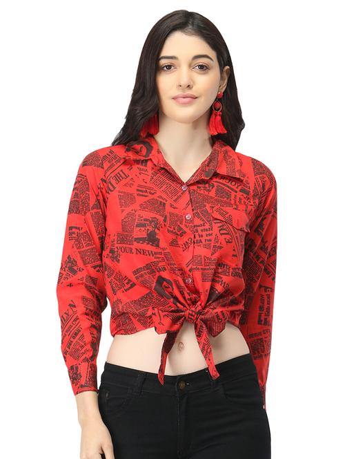 women's crop collared top - 17582178 -  Standard Image - 0