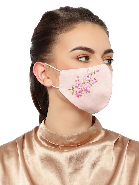 pink cotton decorative women mask - 17582246 - Standard Image - 2
