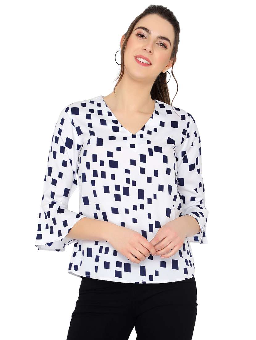 women's a line v neck top