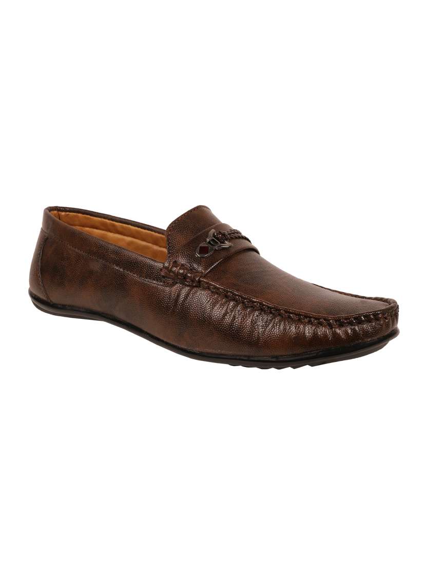 men brown slip on loafer 