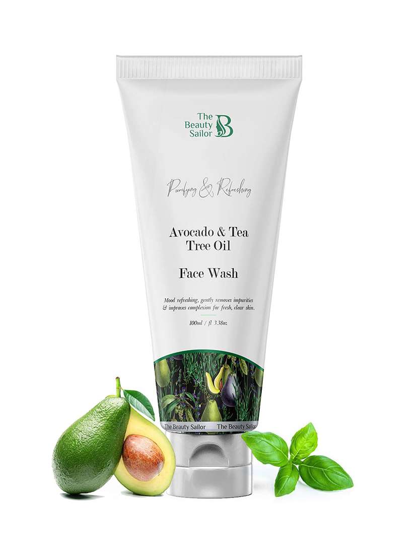 The Beauty Sailoravocado And Tea Tree Oil Face Wash For Purifying, Refreshing Skin & Improves Complexion Of Skin   100 Ml