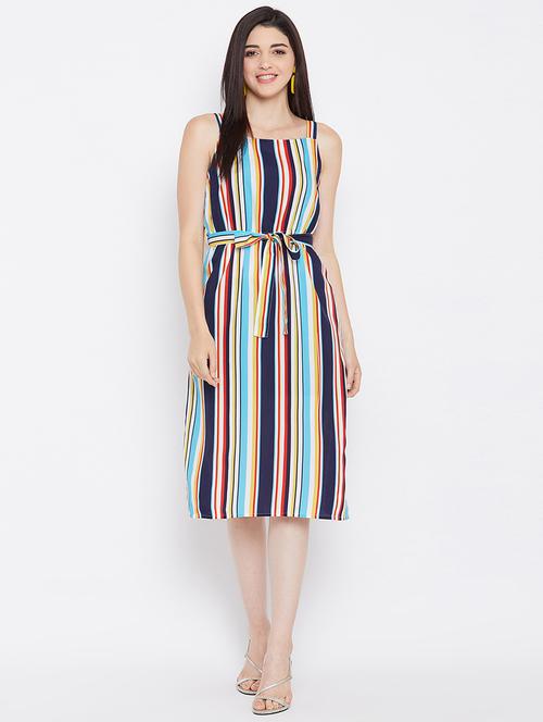 tie front striped sheath dress - 17583856 -  Standard Image - 0