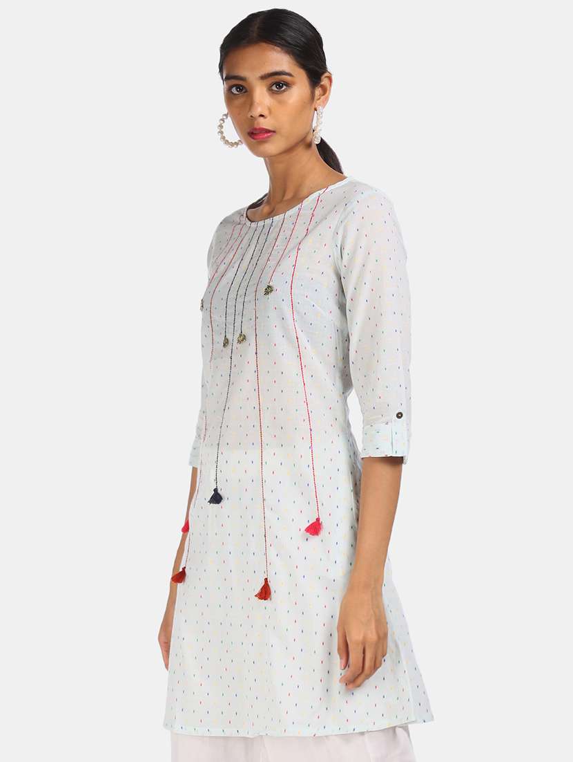 embroidered a-line kurta