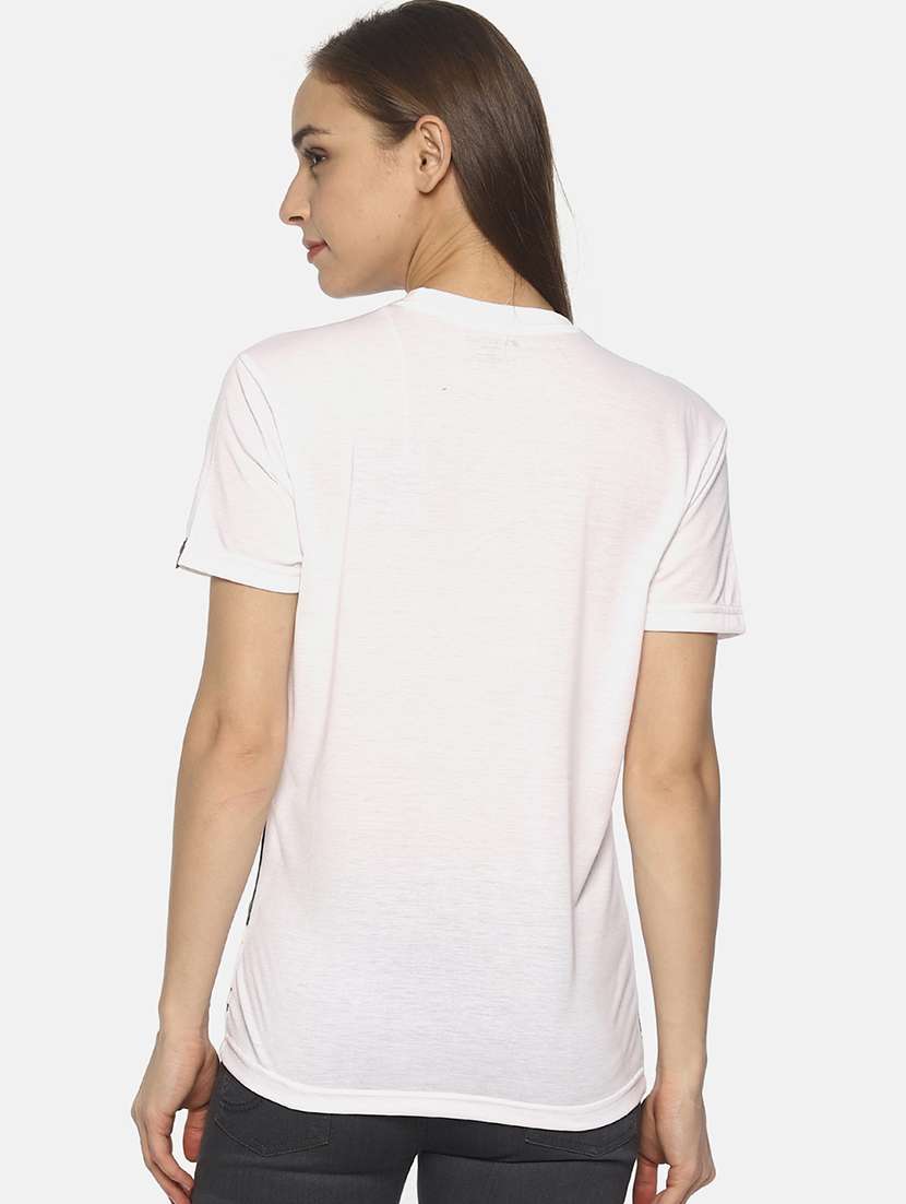 women's front print crew neck t-shirt - 17585189 -  Standard Image - 2