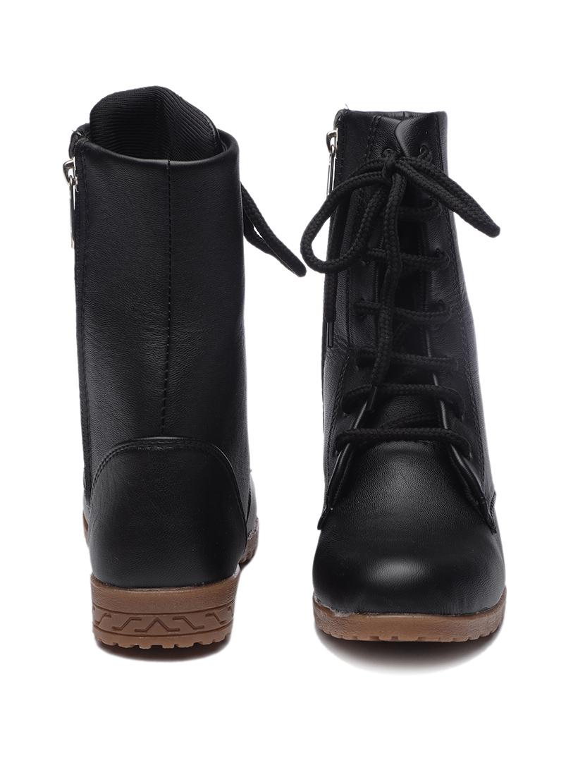 black ankle lace up boot - 17586597 - Standard Image - 2