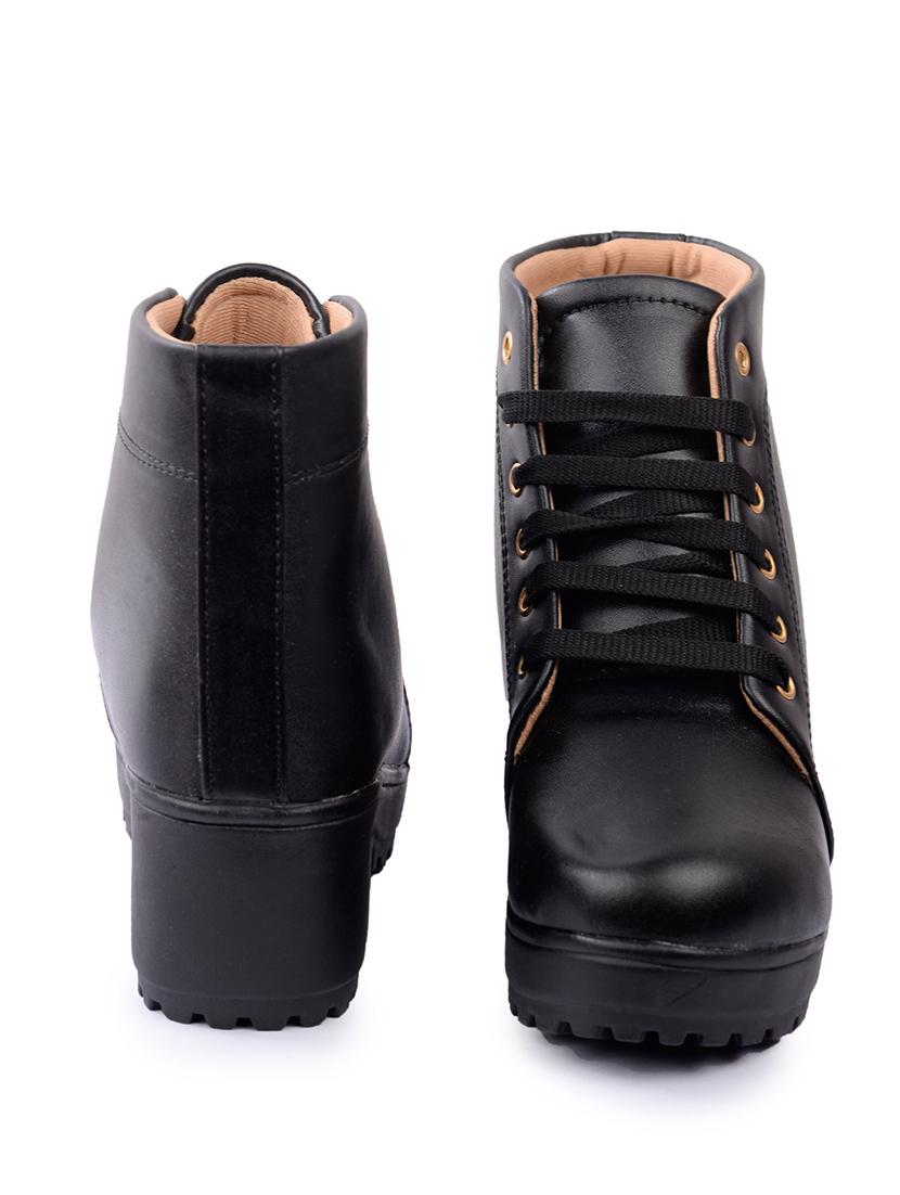 black ankle lace up boot - 17586605 - Standard Image - 2