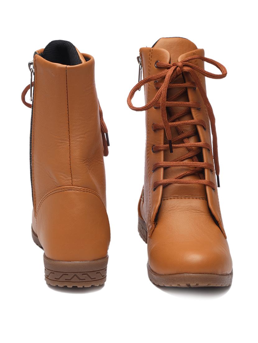 tan ankle lace up boot - 17586613 - Standard Image - 2
