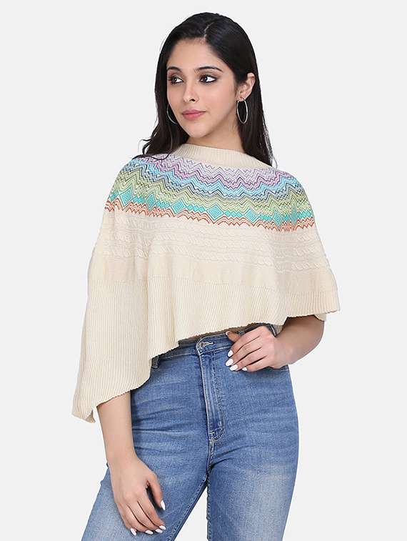 brown wool poncho