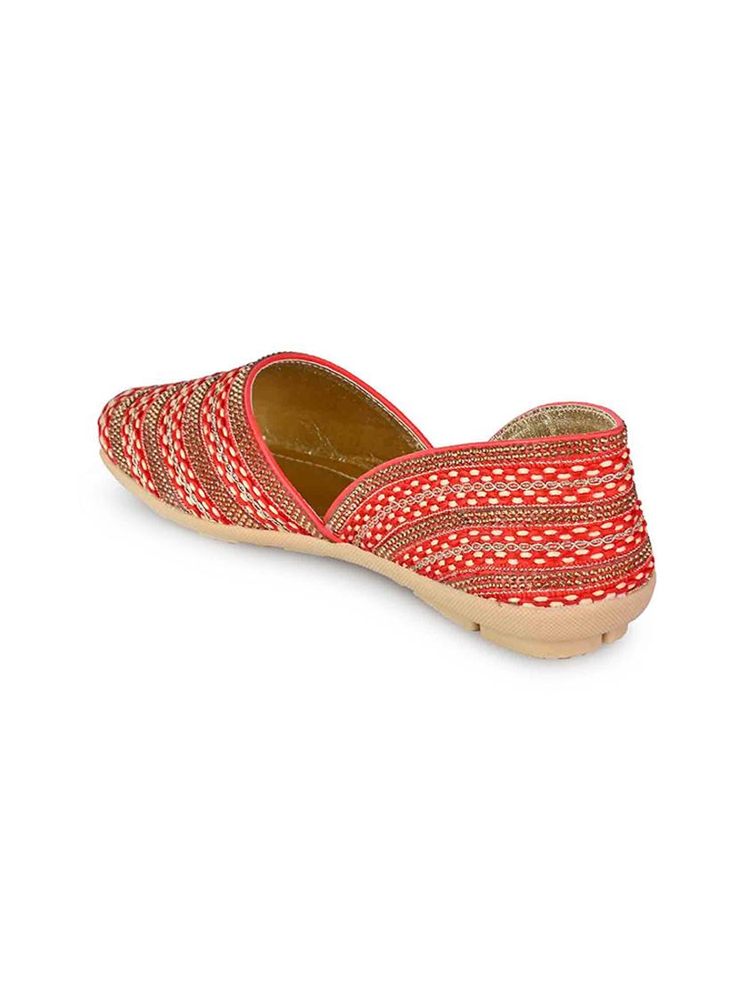 red synthetic slip on ballerina - 17587956 - Standard Image - 2