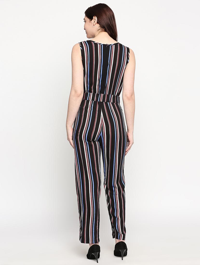 striped full leg jumpsuit - 17588259 - Standard Image - 2