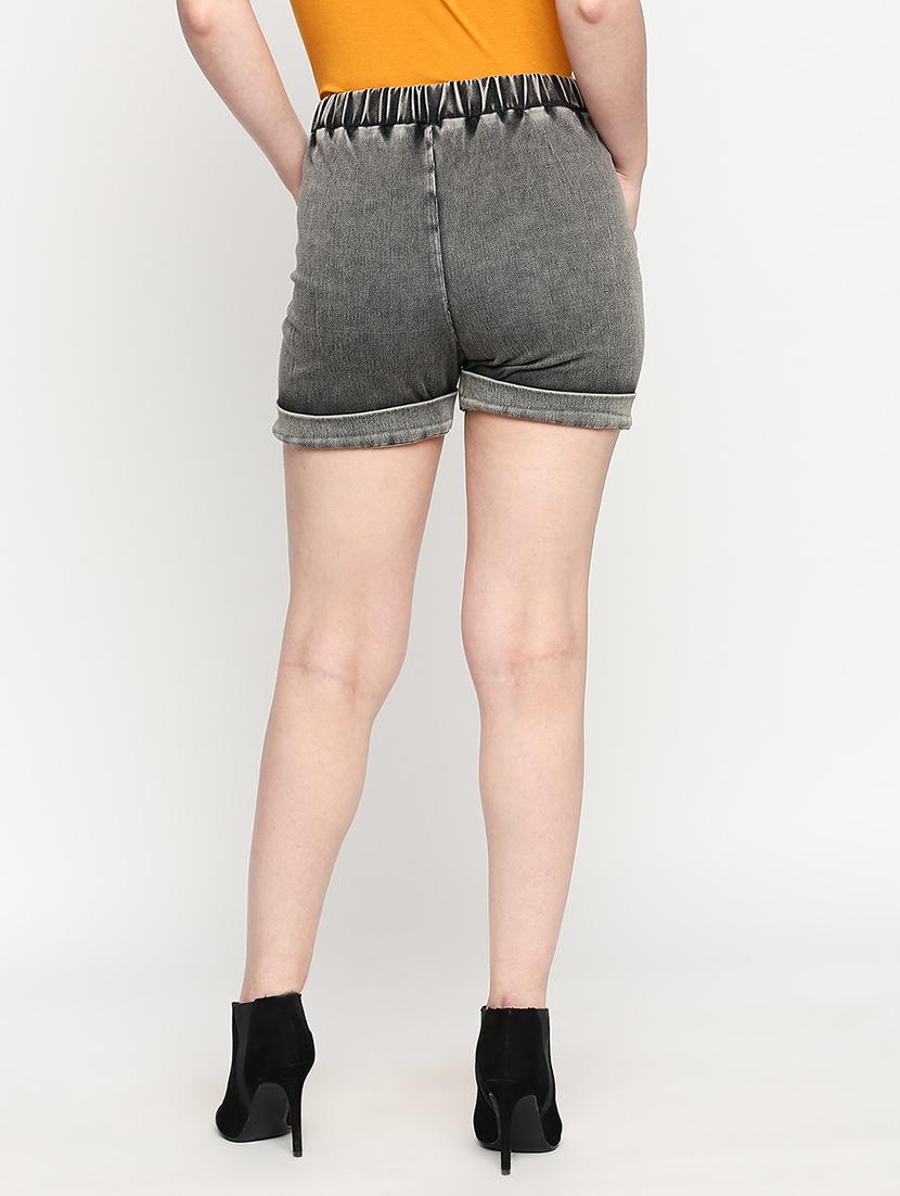 grey denim shorts - 17588280 - Standard Image - 2