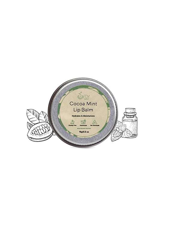 foy naturals coco mint lip balm for hydrated & moisturized lips