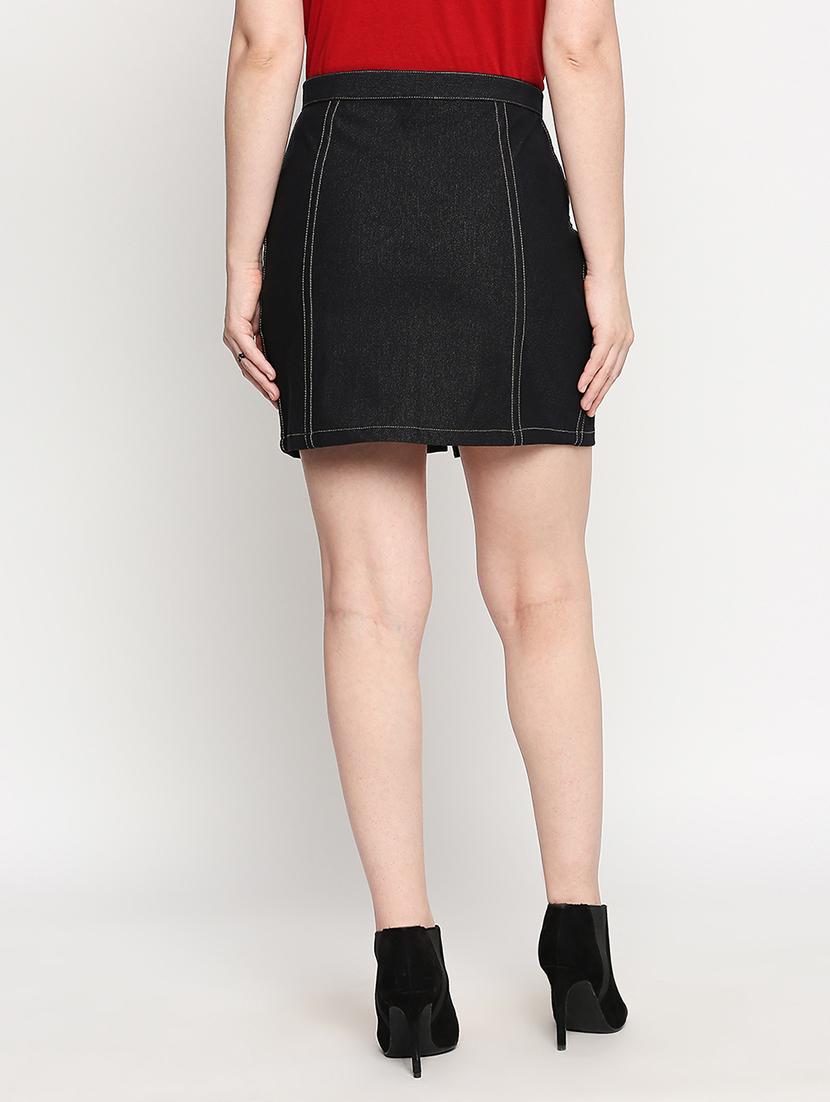 high rise denim skirt - 17588287 - Standard Image - 2