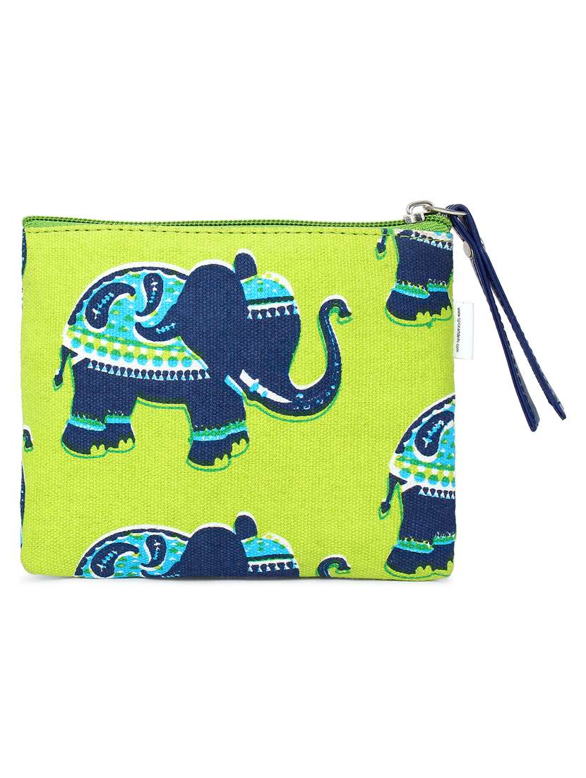green canvas regular pouch
