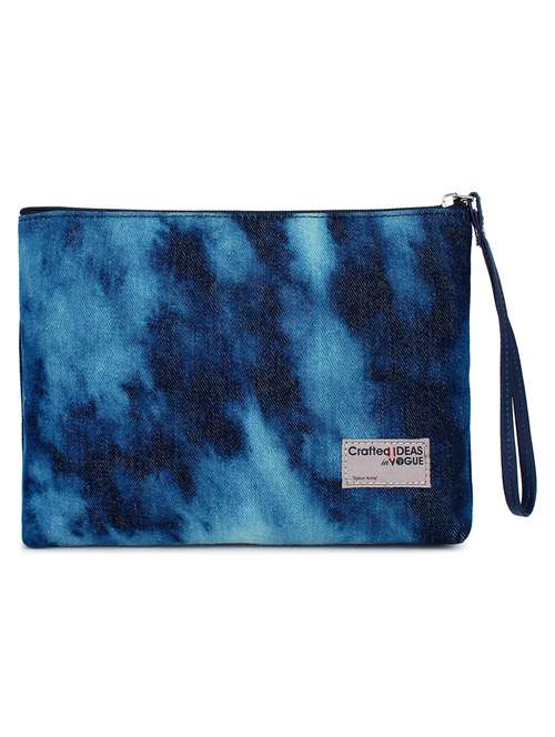 blue canvas regular pouch - 17588627 - Standard Image - 0