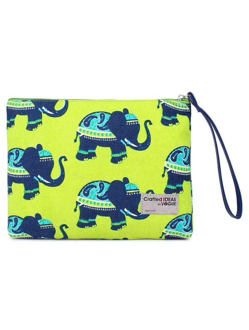 green canvas regular pouch - 17588629 -  Zoom Image - 0