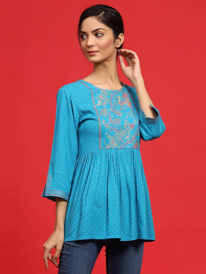 embroidered a-line tunic with mask - 17588651 - Standard Image - 2