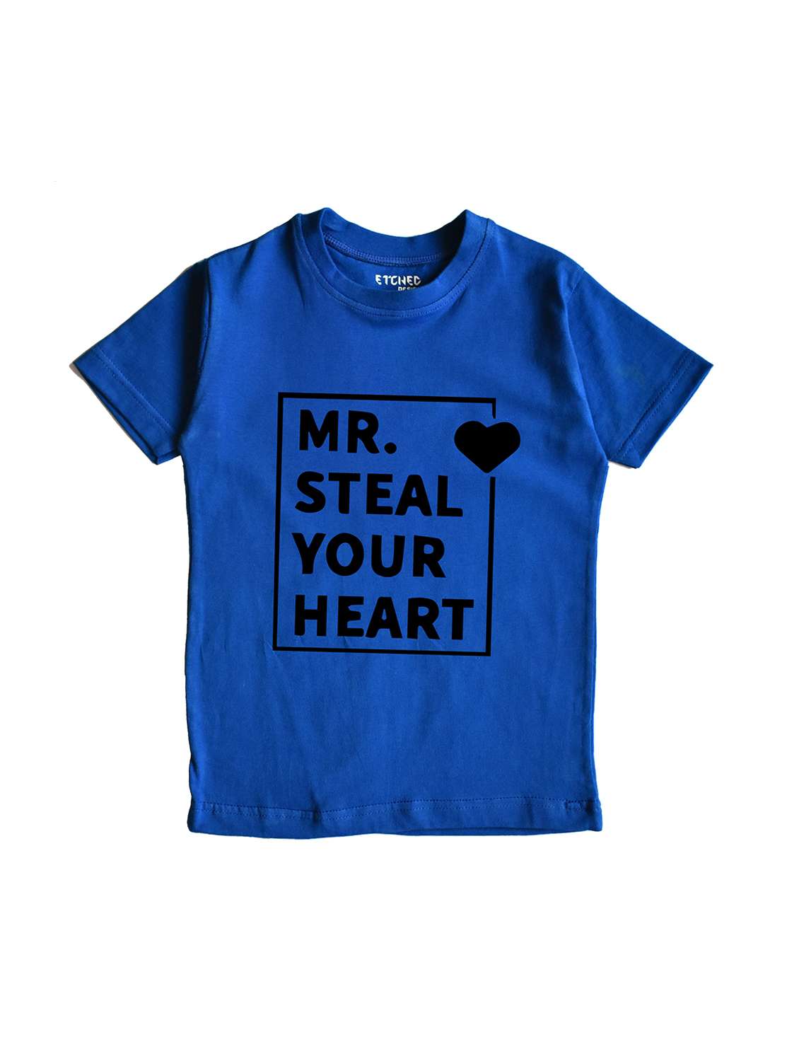 blue graphic  t-shirt