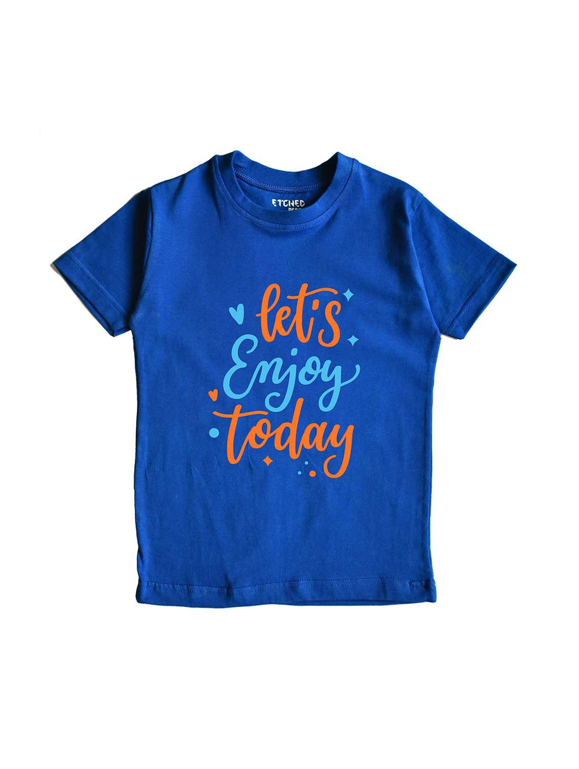 blue graphic  t-shirt