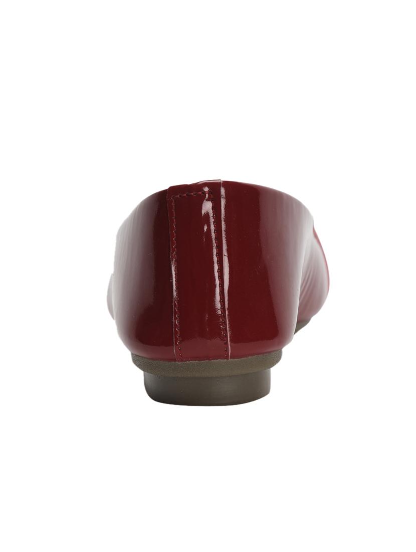 maroon patent leather slip on ballerina - 17590515 - Standard Image - 2