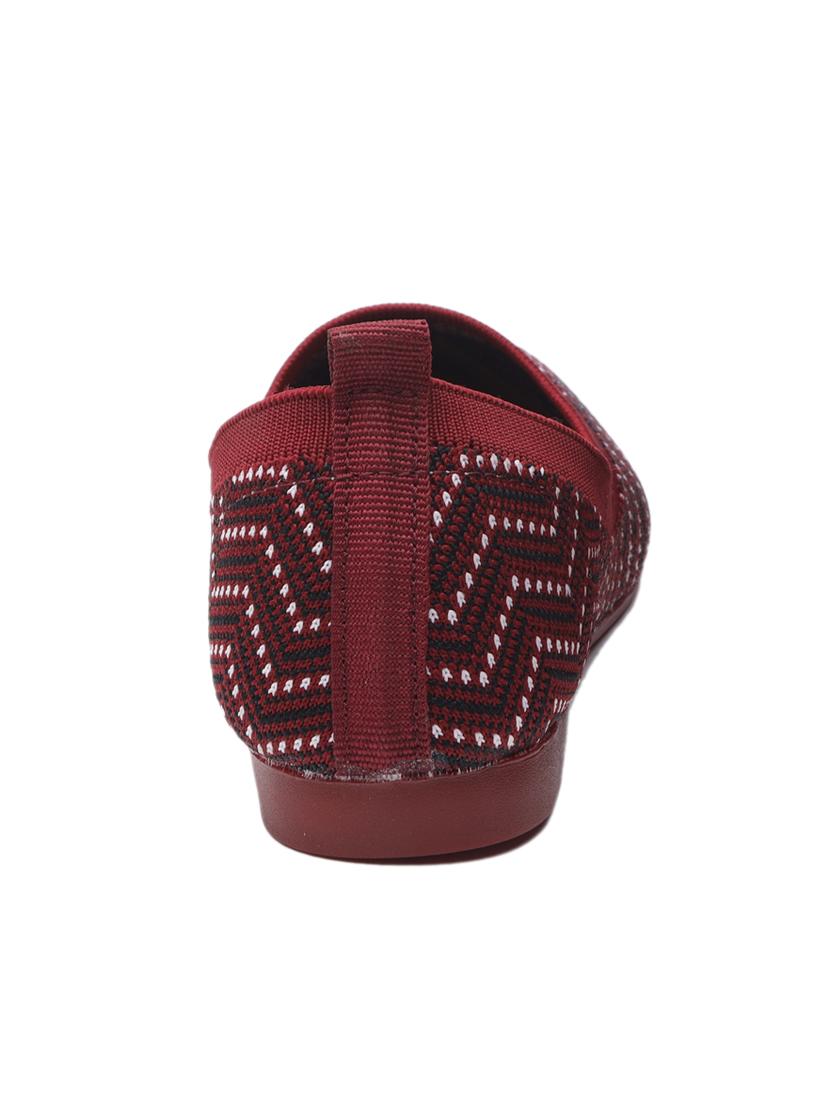 maroon fabric slip on ballerina - 17590524 - Standard Image - 2