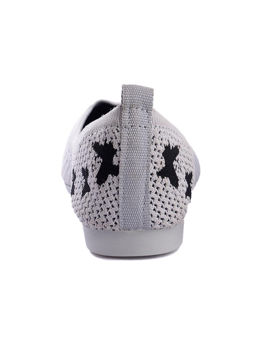 grey fabric slip on ballerina - 17590532 - Standard Image - 2
