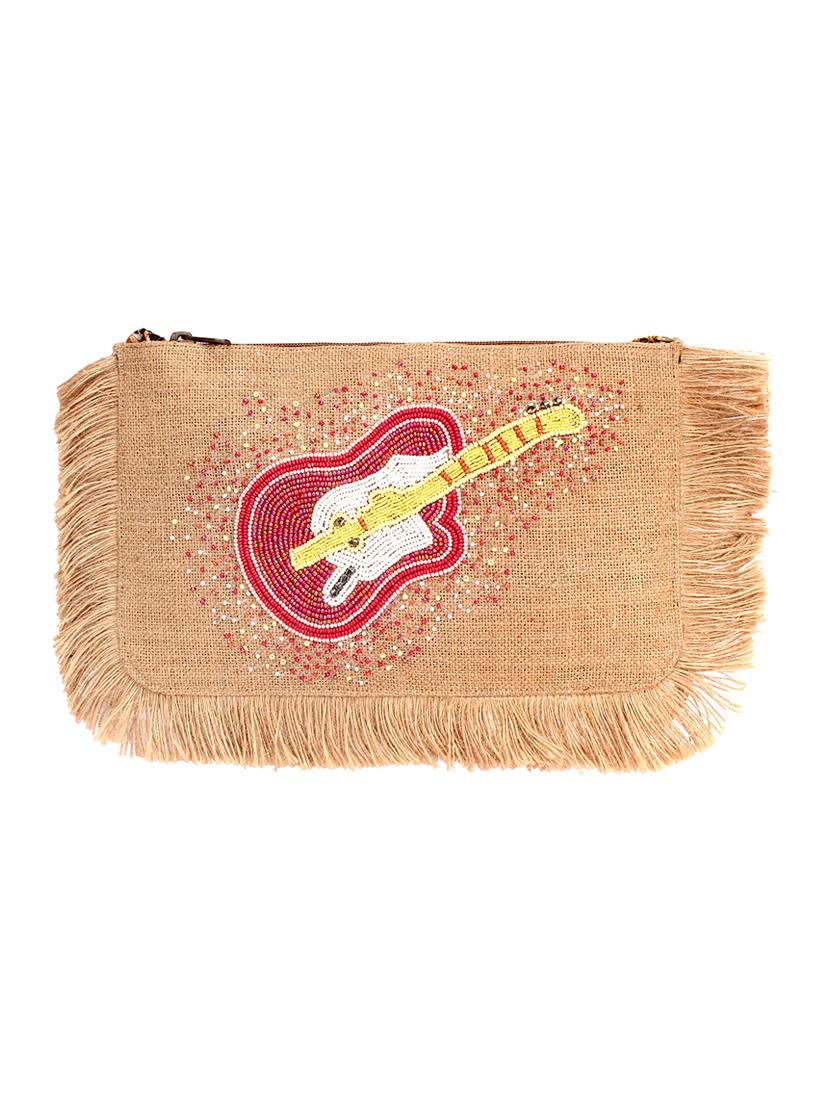beige jute regular clutch - 17590651 - Zoom Image - 0
