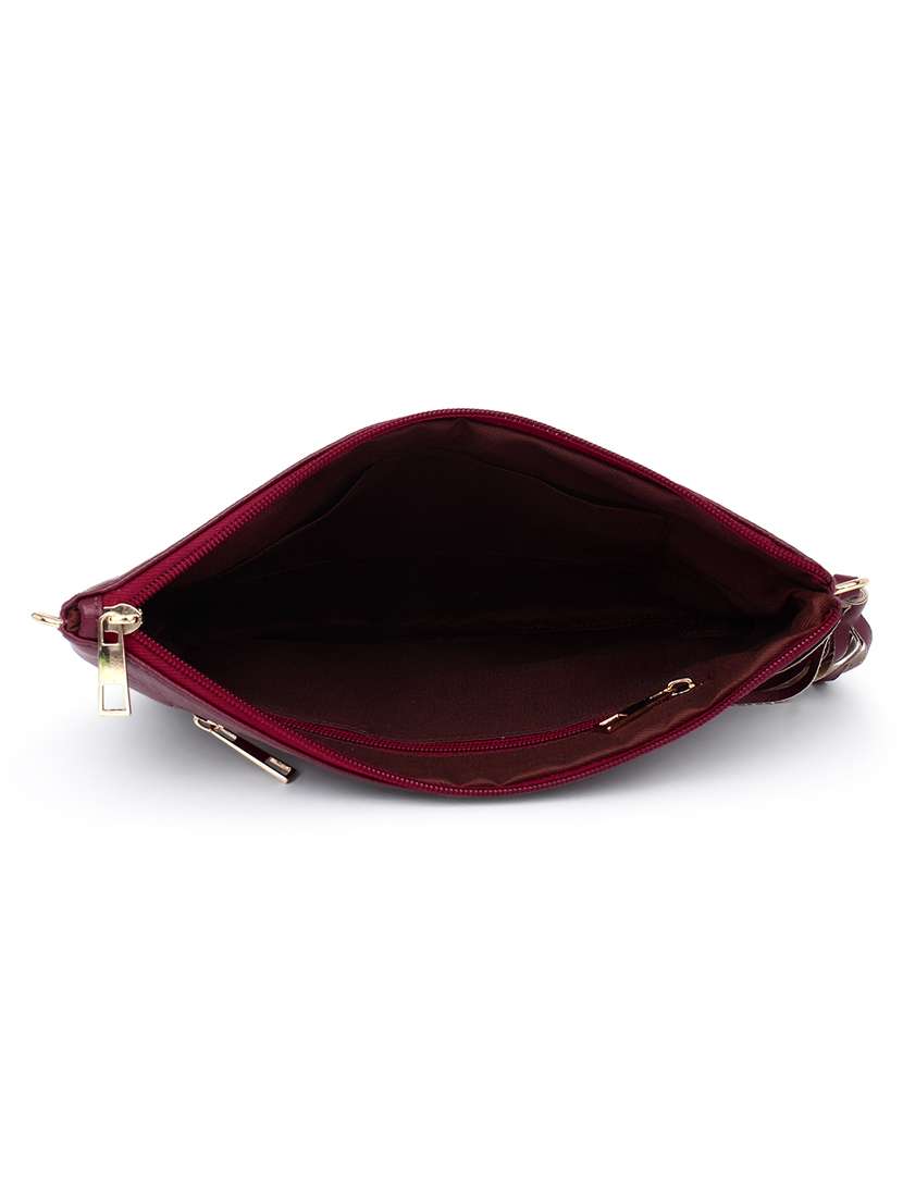 maroon leatherette (pu) regular clutch - 17590656 -  Standard Image - 2