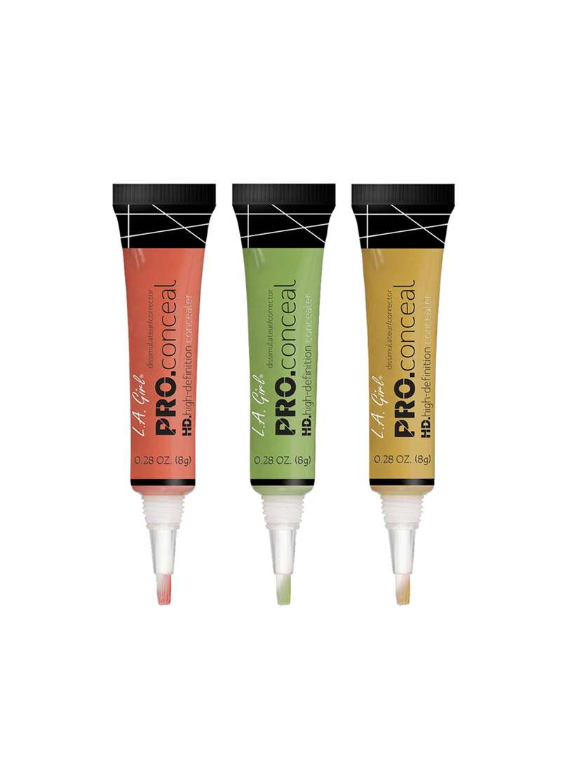 l.a girl pack of 3 hd pro conceal (orange, yellow, green)