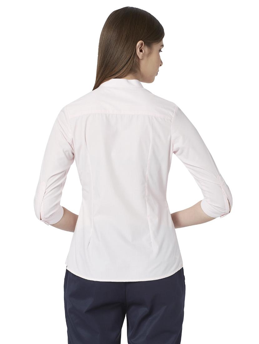 mandarin neck solid shirt - 17590837 - Standard Image - 2