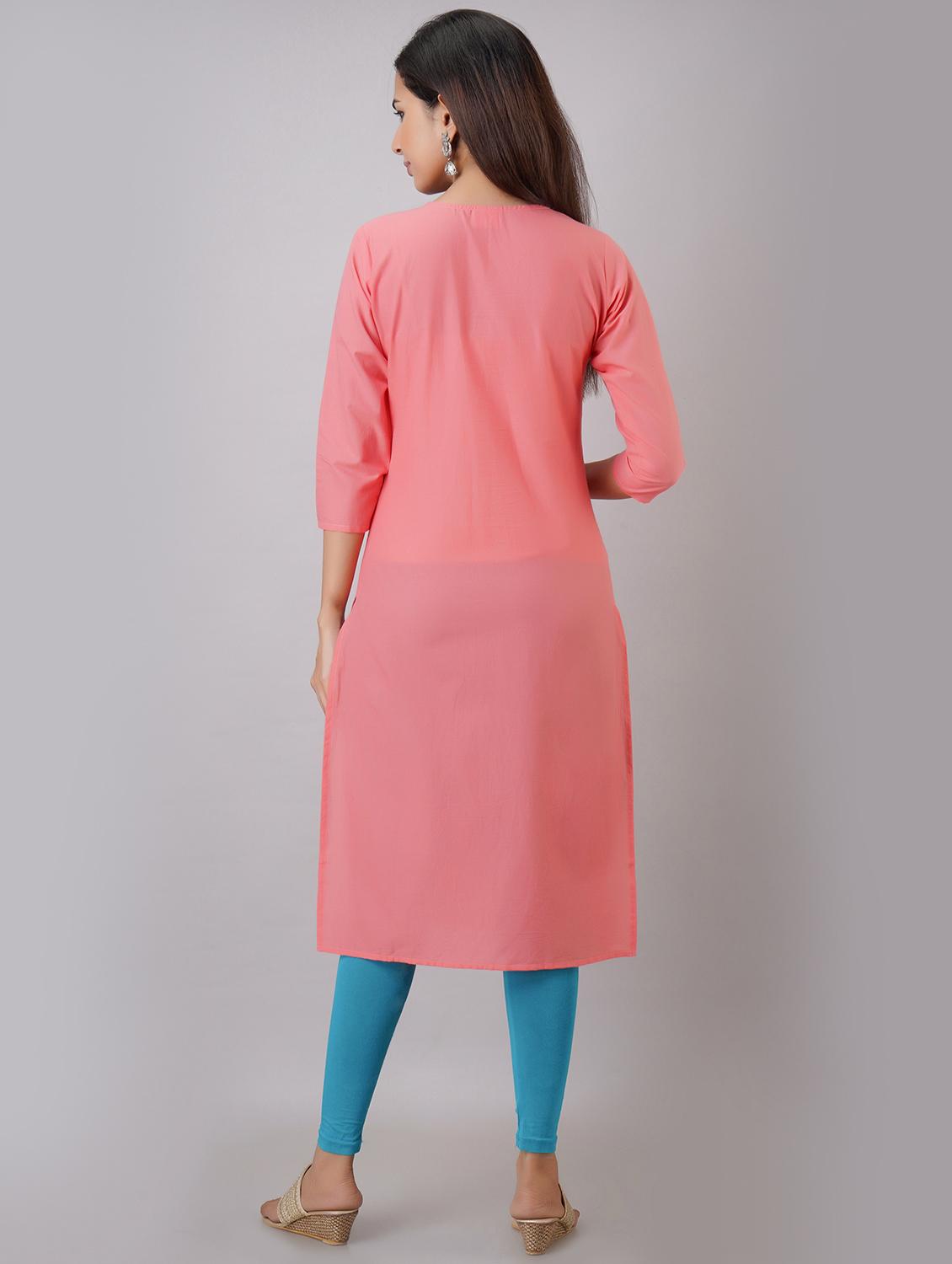 women's straight kurta - 17591596 - Standard Image - 2
