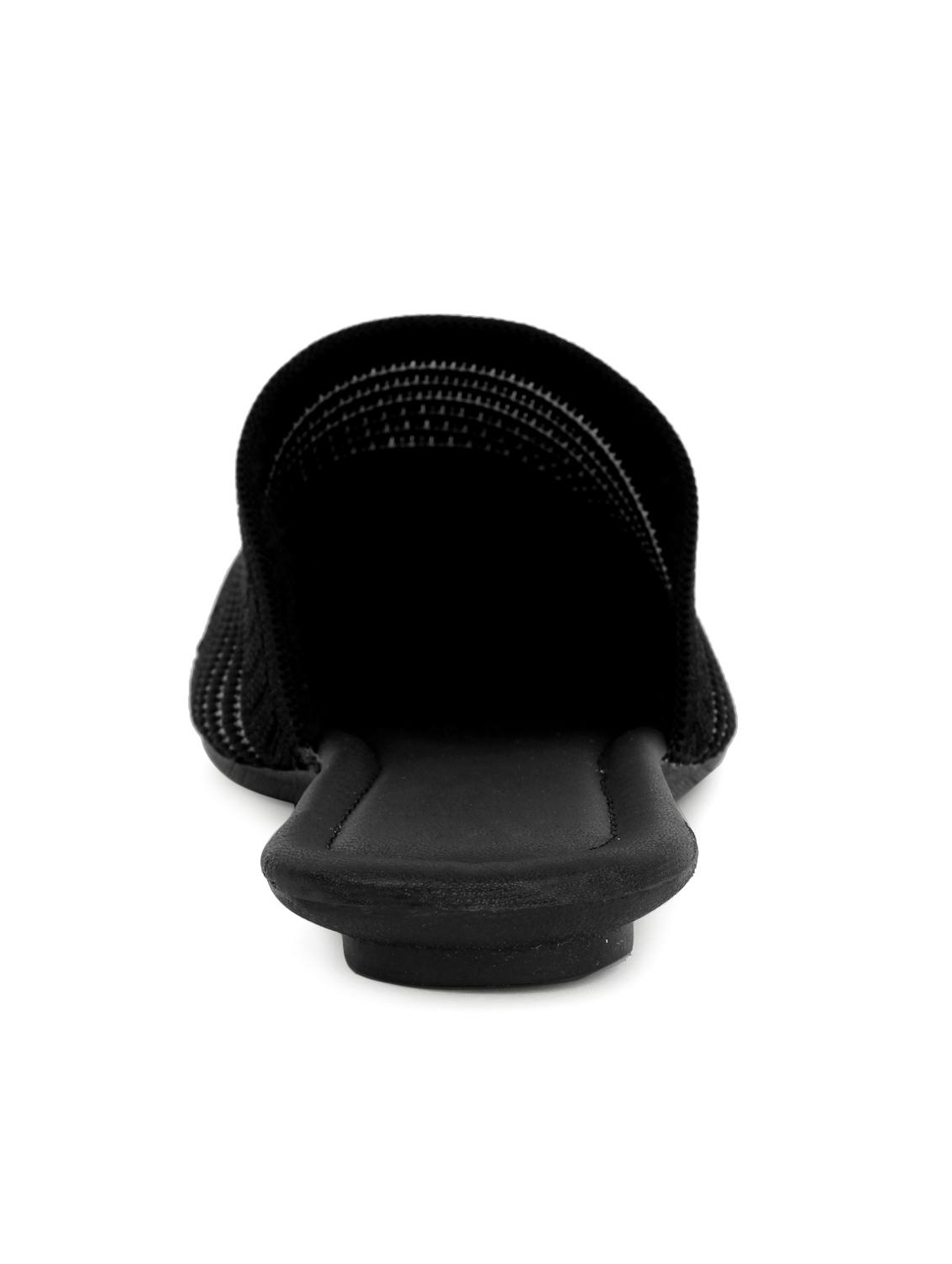 black synthetic slip on sandals - 17591888 - Standard Image - 2