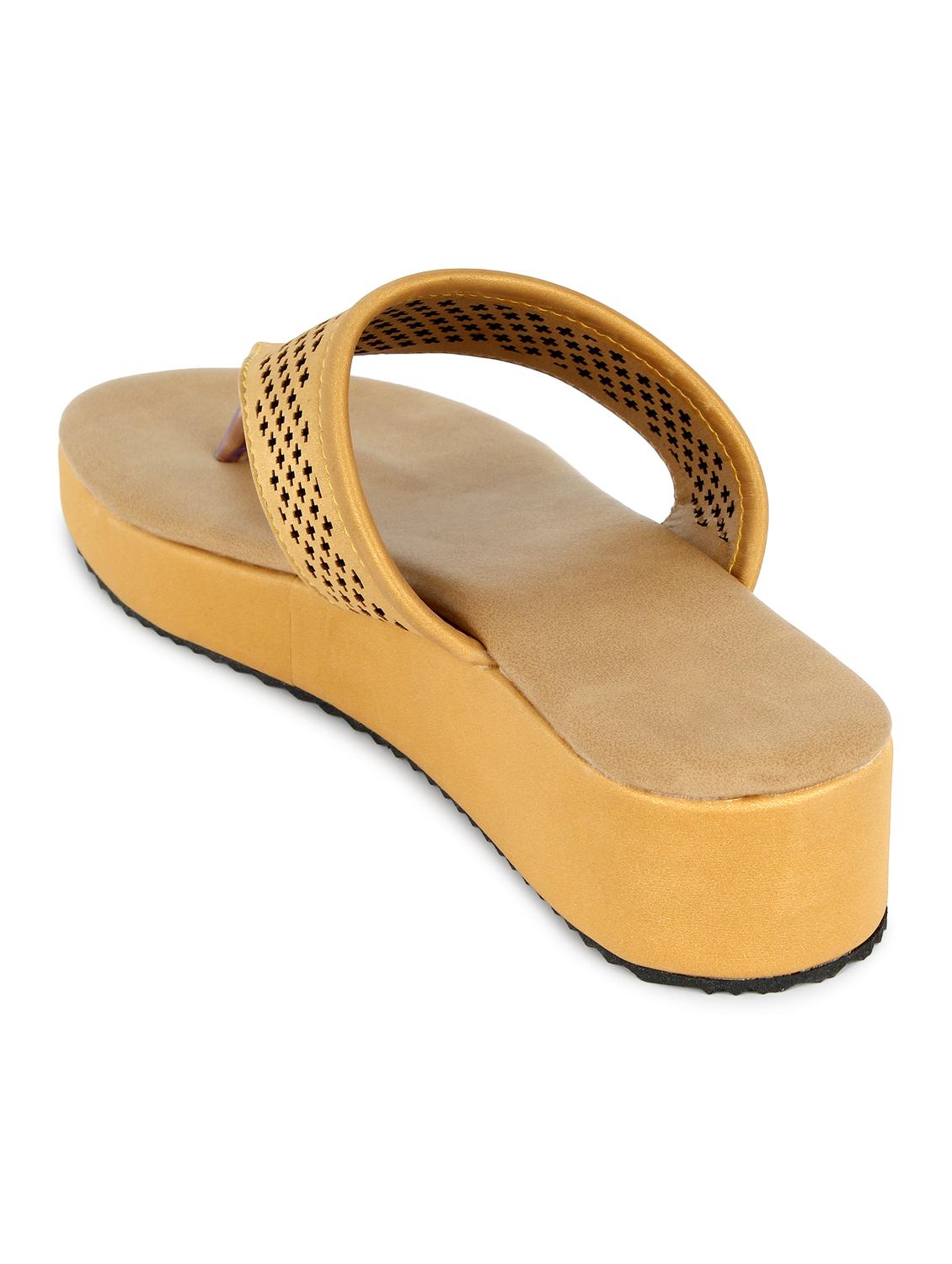 yellow synthetic tstrap sandals - 17592077 - Standard Image - 2