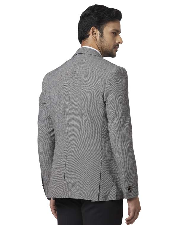 grey self design single breasted formal blazer - 17592325 -  Standard Image - 2