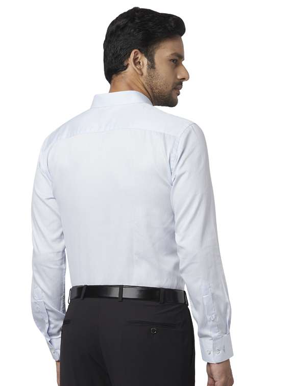 light blue solid formal shirt - 17592584 - Standard Image - 2