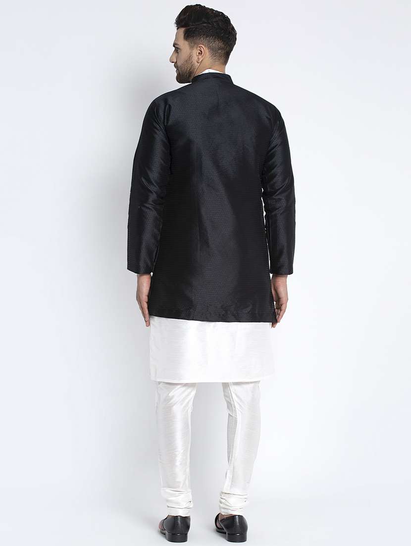 white self design sherwani ethnic wear set - 17594242 - Standard Image - 2