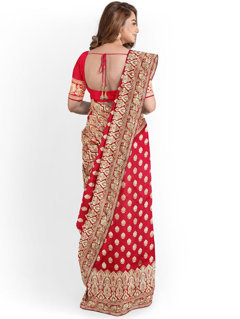 jacquard woven saree with blouse - 17595105 - Standard Image - 2