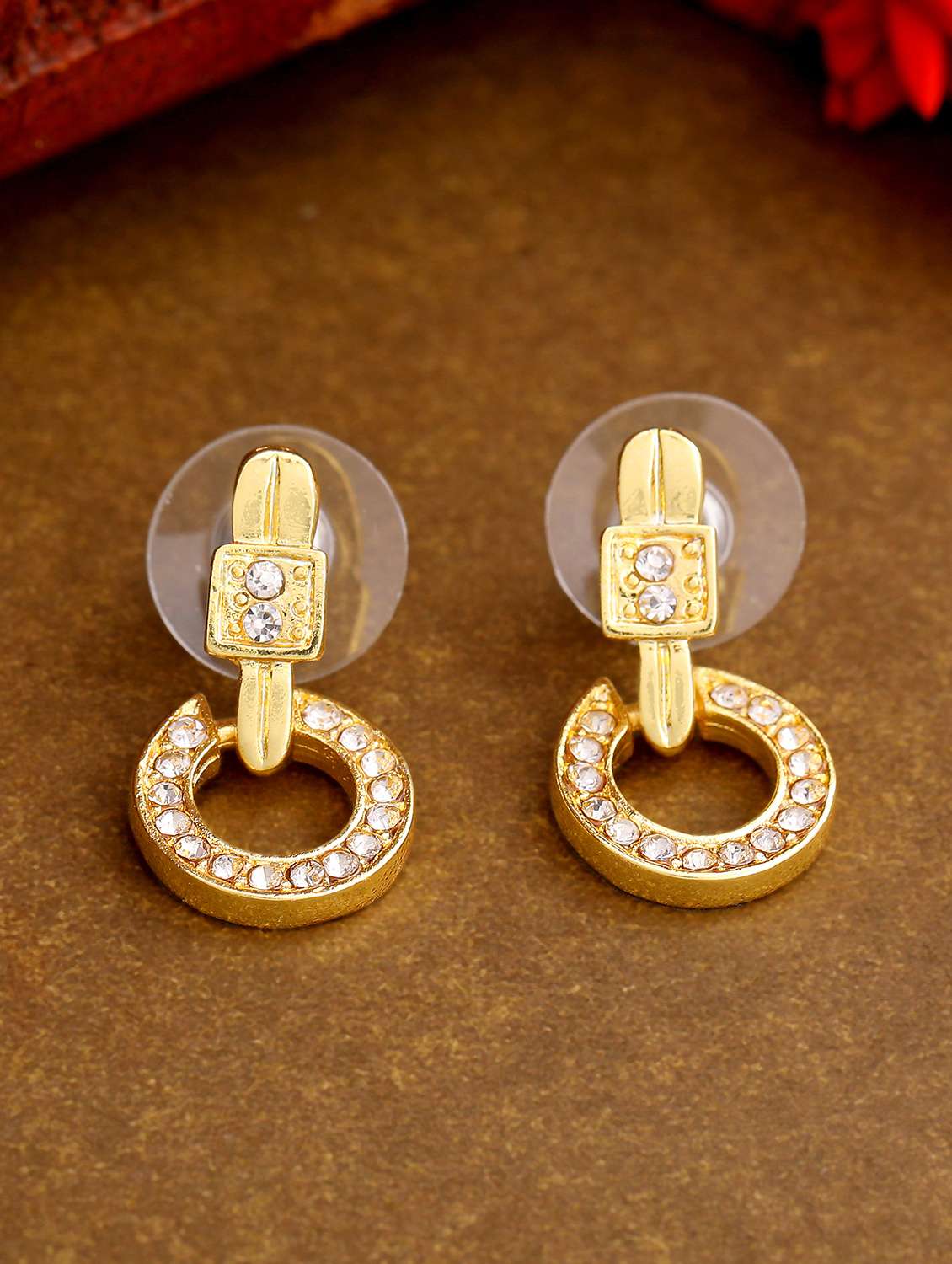 gold metal drop earring