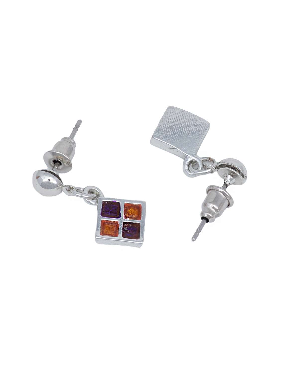purple metal drop earring - 17595704 - Standard Image - 2