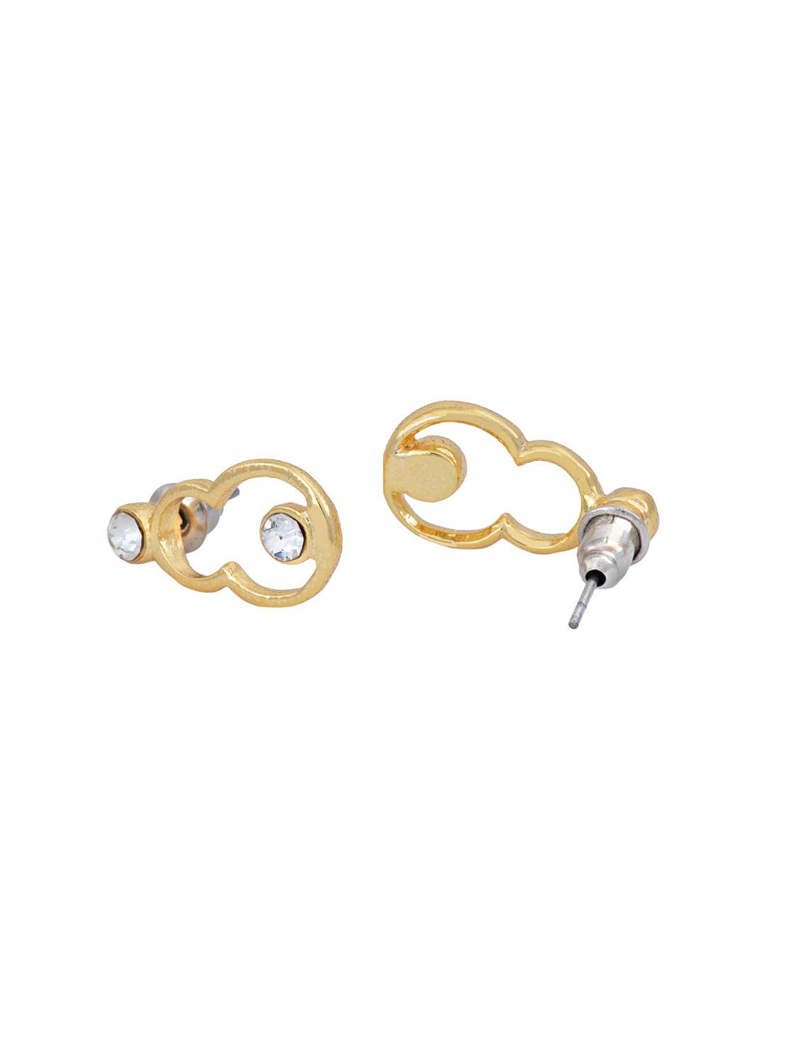 gold metal drop earring - 17595855 - Standard Image - 2