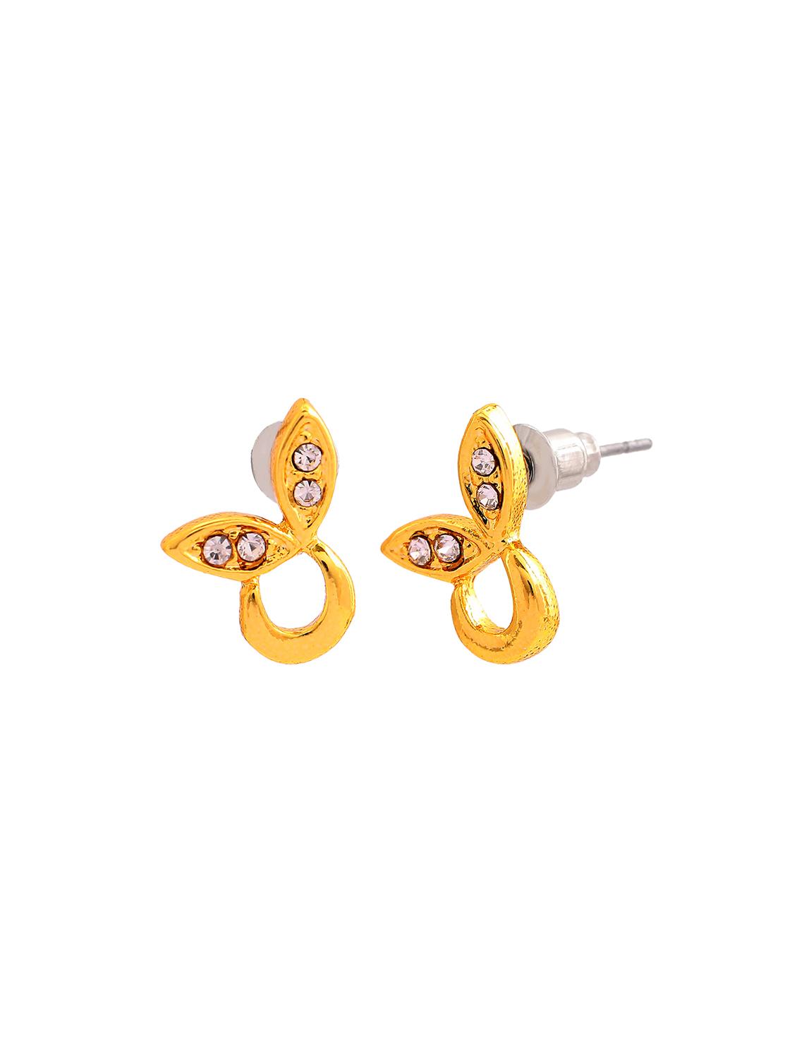 gold metal studs earring - 17595856 - Standard Image - 2