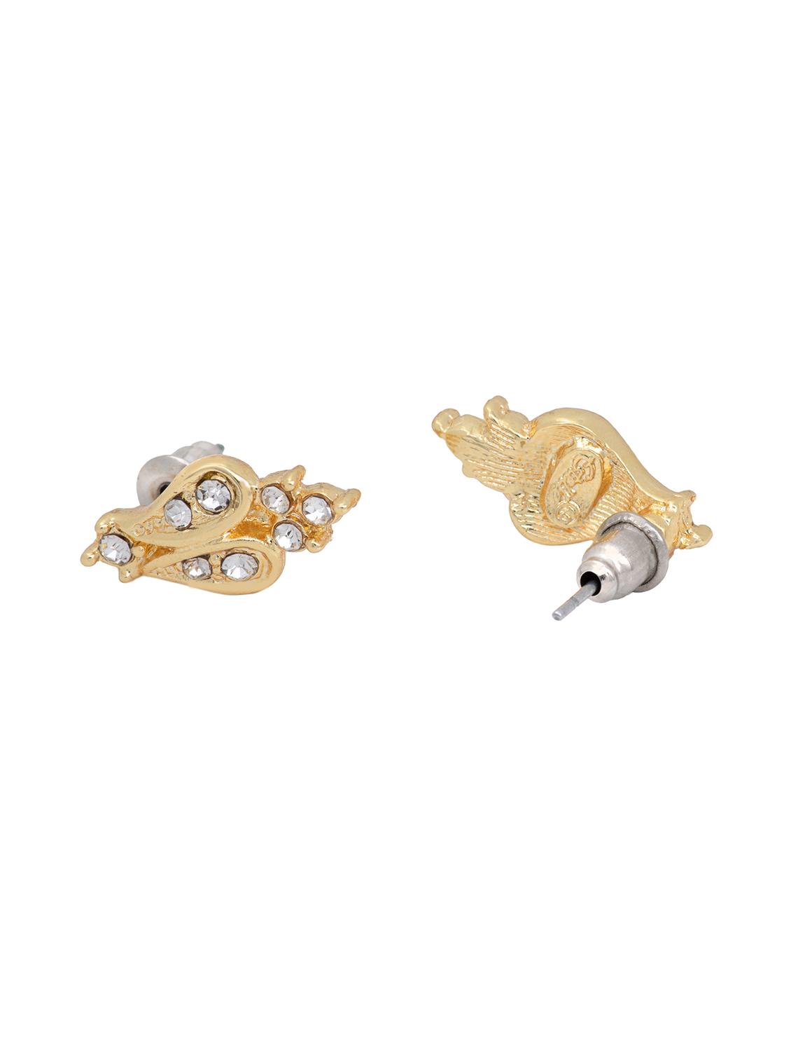 gold metal studs earring - 17595860 - Standard Image - 2