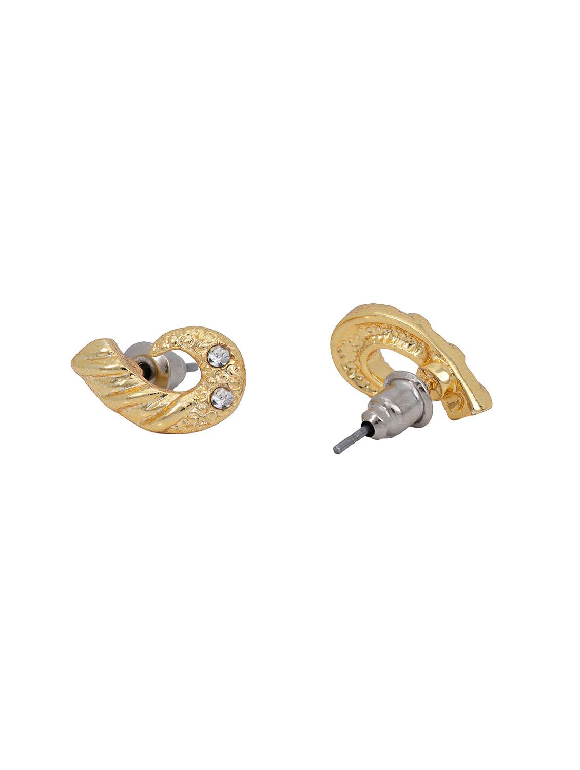 gold metal studs earring - 17595862 -  Standard Image - 2