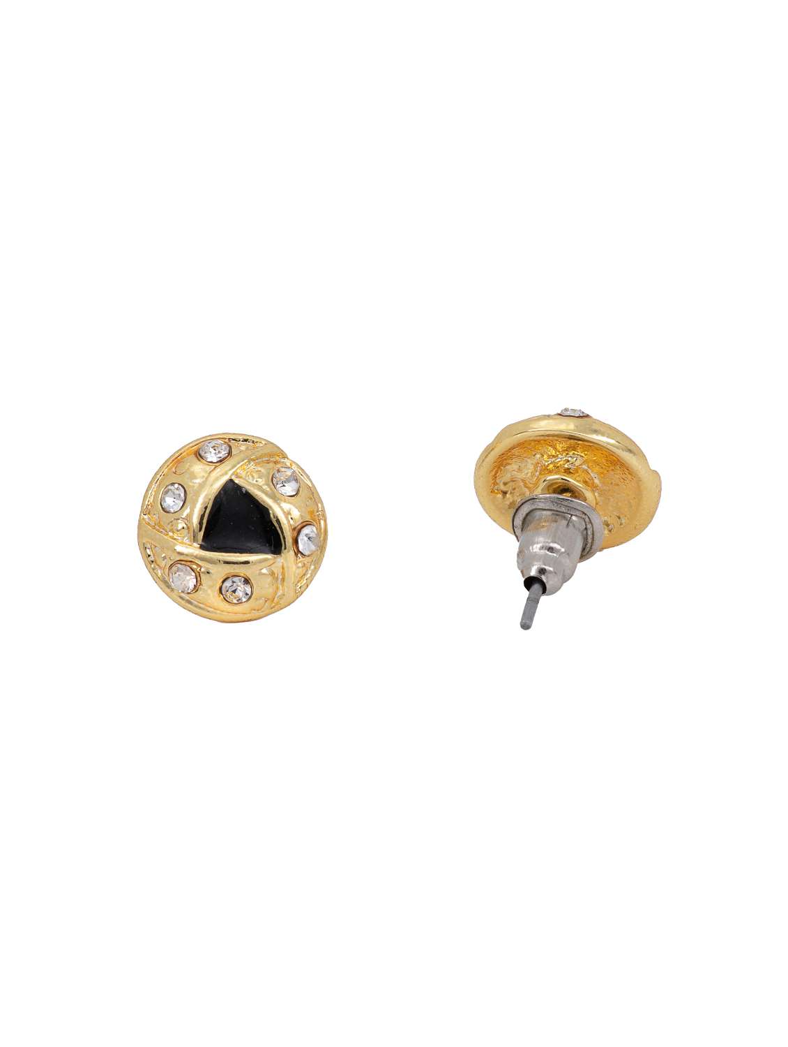 gold metal studs earring - 17595864 - Standard Image - 2