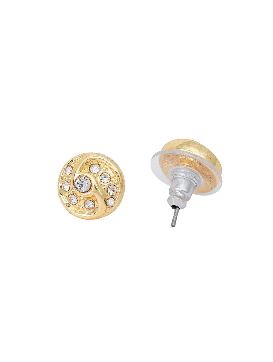gold metal studs earring - 17595865 - Standard Image - 2