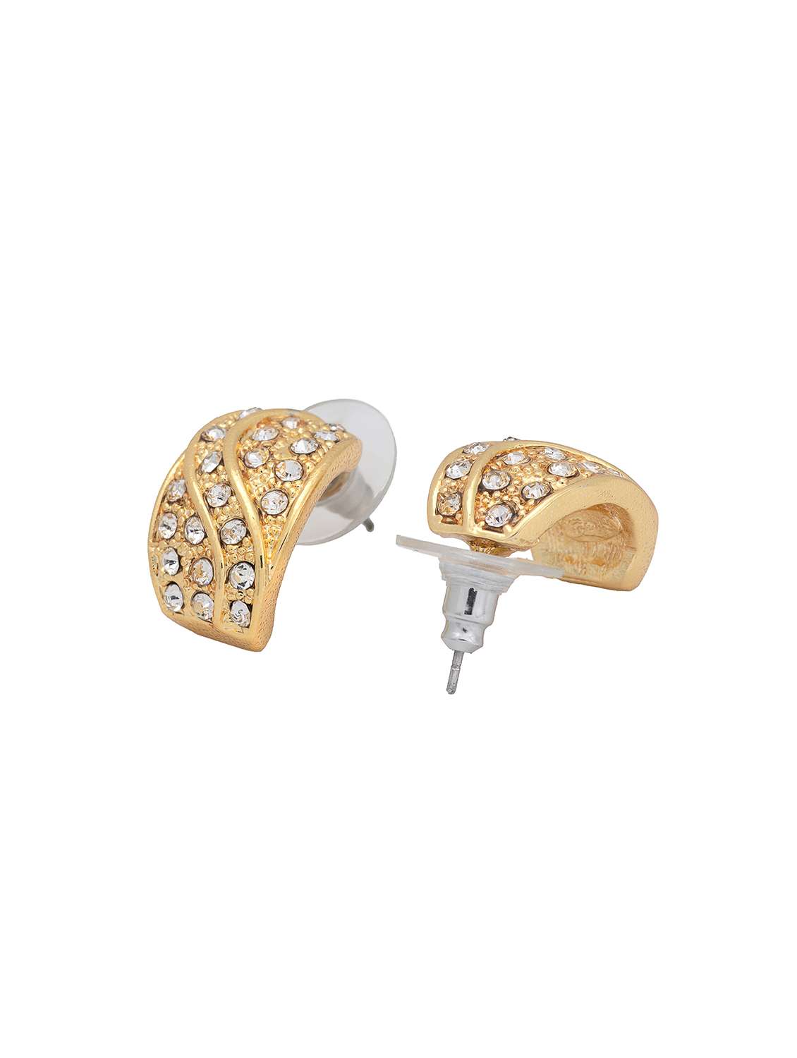 white metal studs earring - 17595874 - Standard Image - 2