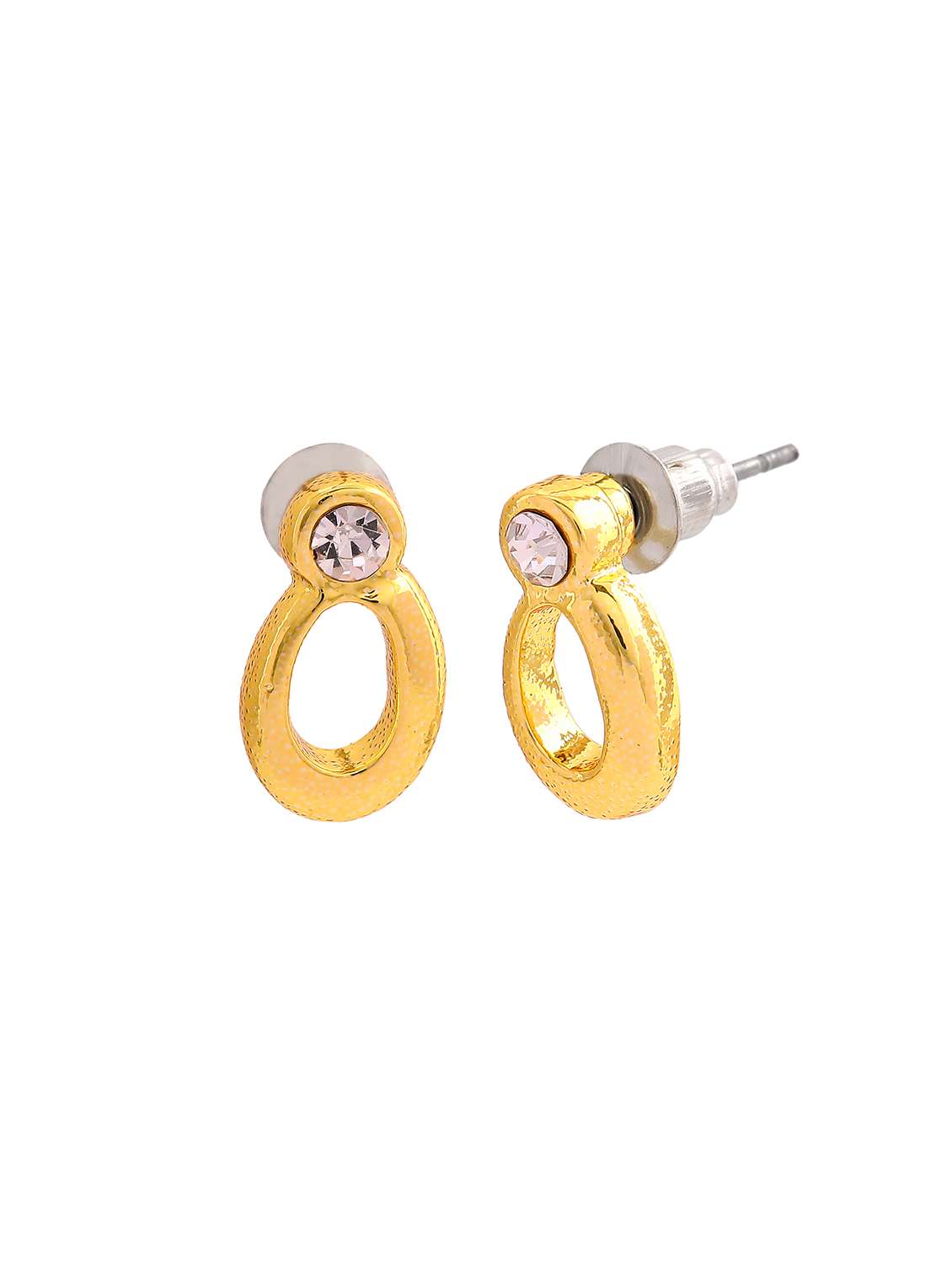 white metal studs earring - 17595876 - Standard Image - 2