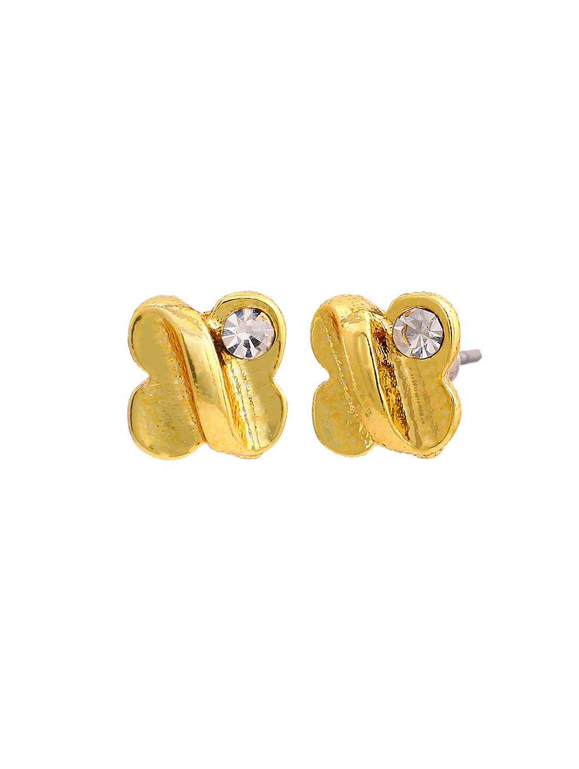 white metal studs earring - 17595895 - Standard Image - 2