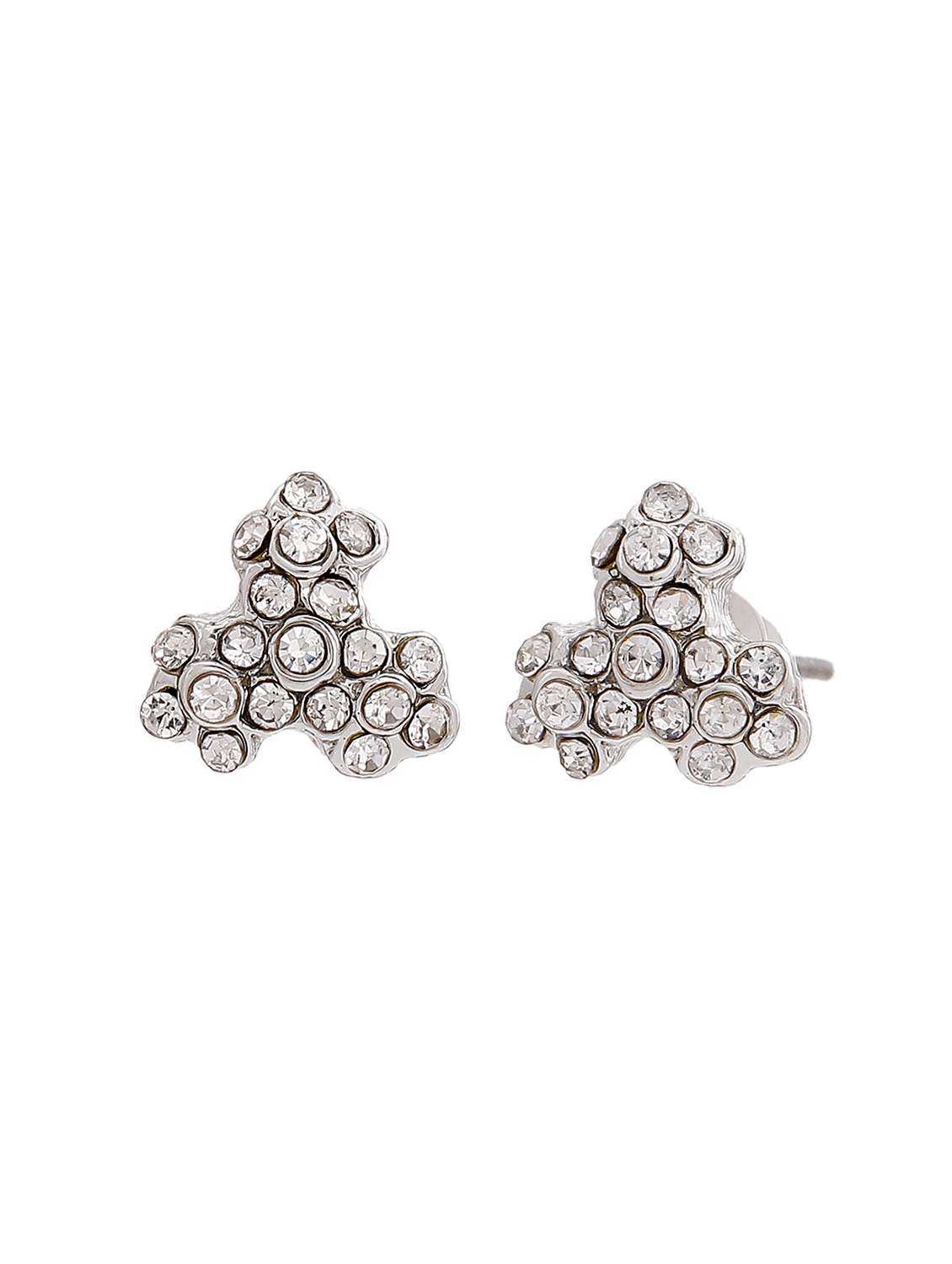 white metal studs earring - 17595896 -  Standard Image - 2