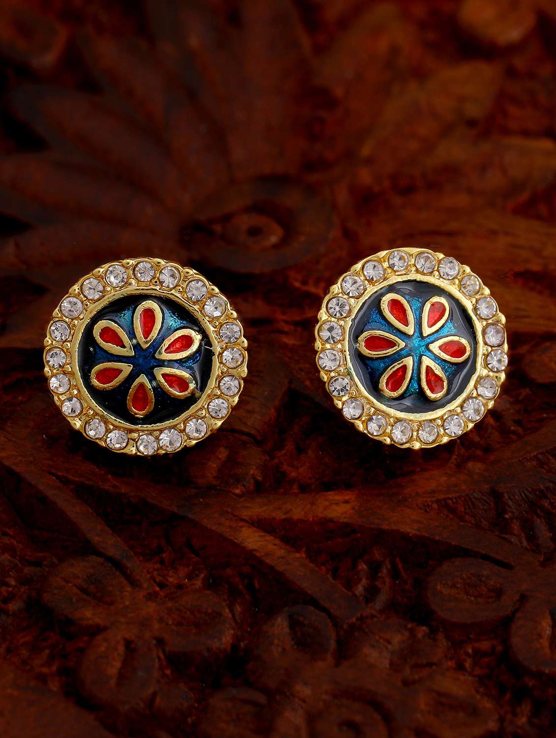 black metal studs earring
